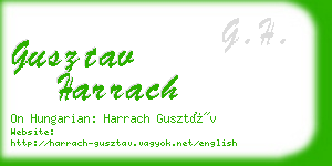 gusztav harrach business card